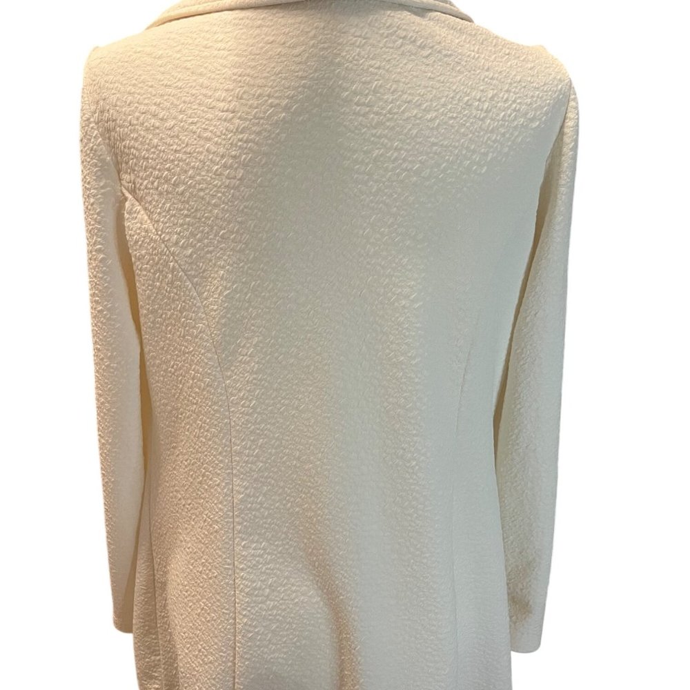 Chics Blazer Jacket Gold Zipper Cream White Size 0 - Picture 3 of 6